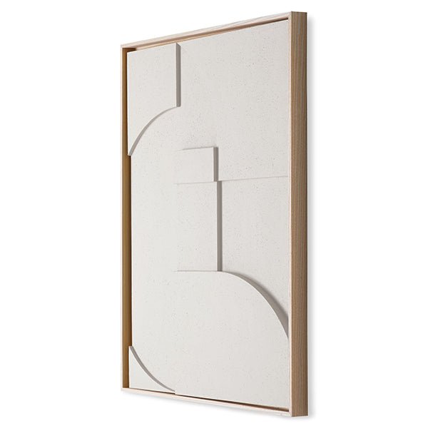 Framed relief art panel - warm grey A XL - Urban Nest