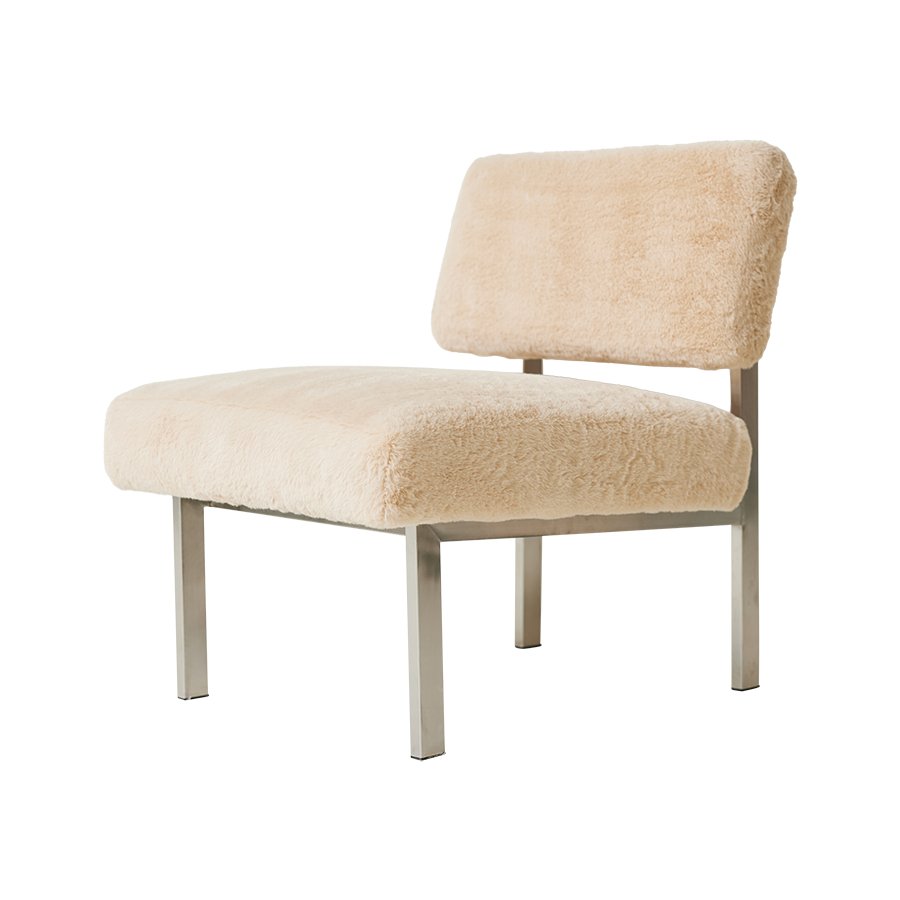 Furry fauteuil - champagne - Urban Nest