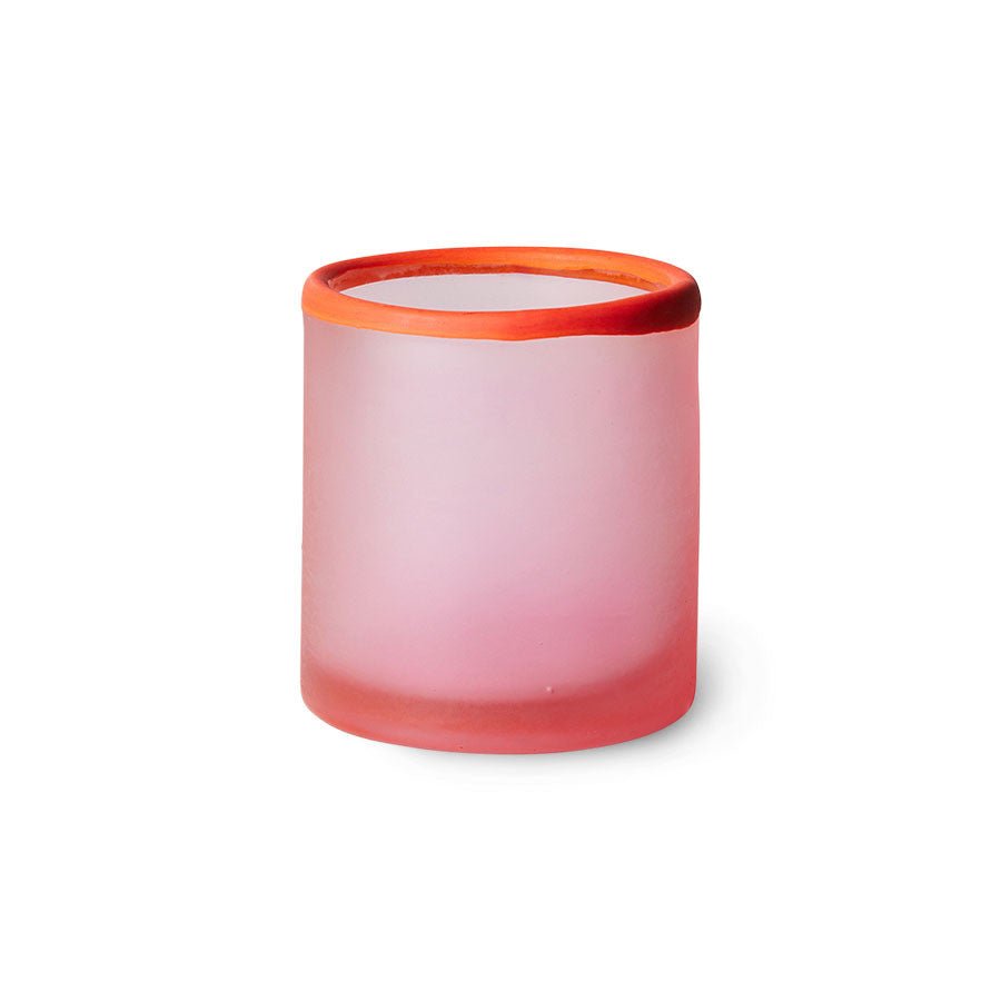 Glass tea light holder, cherry - Urban Nest