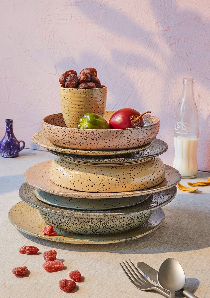 Gradient ceramics: deep plate - peach - Urban Nest