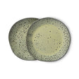 Gradient ceramics: dessert plate - green (set of 2) - Urban Nest