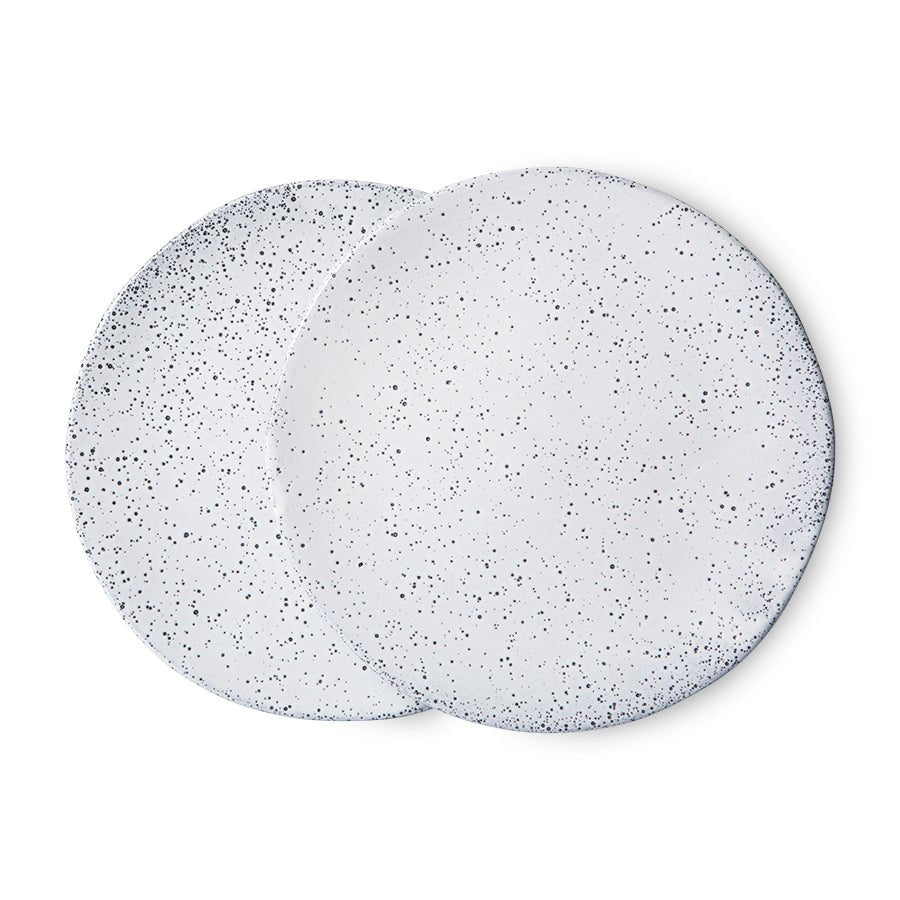 Gradient ceramics: dinner plate cream (set of 2) - Urban Nest