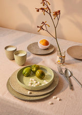 Gradient ceramics: dinner plate - green (set of 2) - Urban Nest