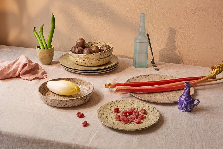 Gradient ceramics: dinner plate - peach (set of 2) - Urban Nest