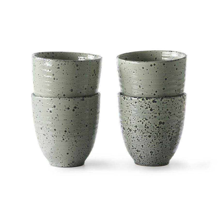 Gradient ceramics: mug - green (set of 4) - Urban Nest