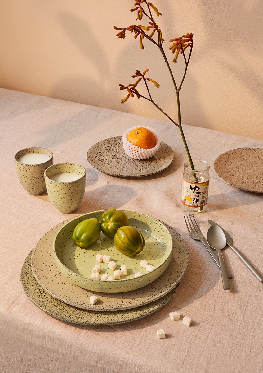 Gradient ceramics: side plate - green (set of 2) - Urban Nest