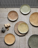 Gradient ceramics: side plate - taupe (set of 2) - Urban Nest