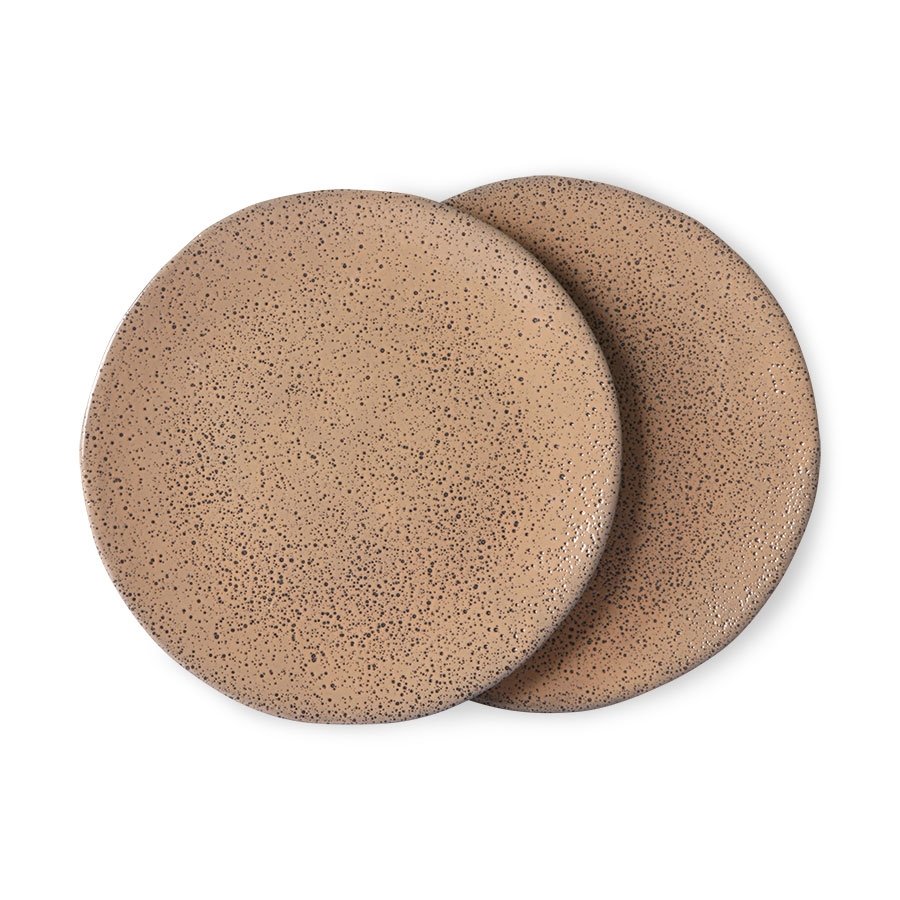 Gradient ceramics: side plate - taupe (set of 2) - Urban Nest