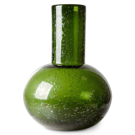 Green glass blown vase L - Urban Nest