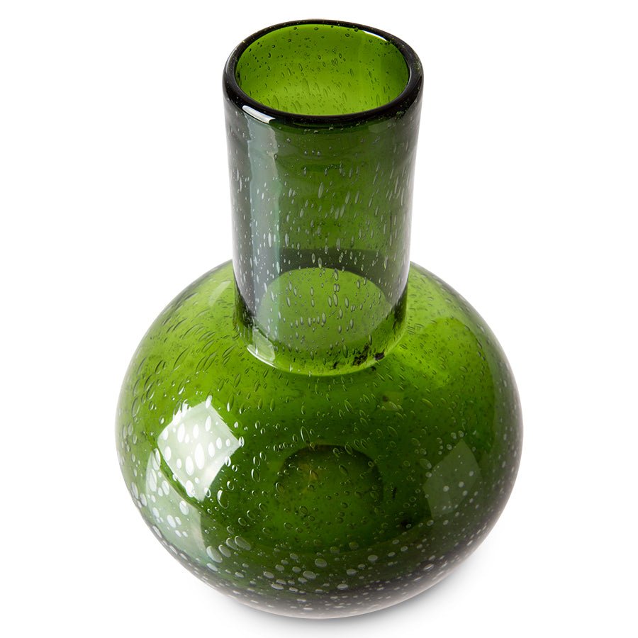 Green glass blown vase M - Urban Nest