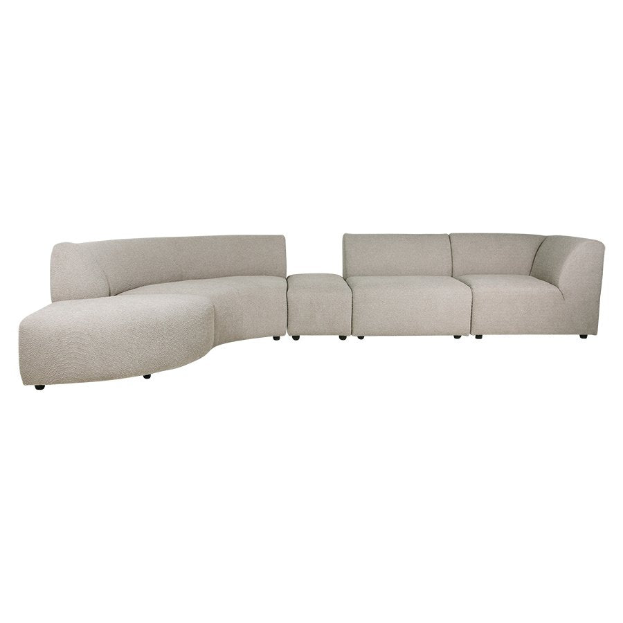 Jax couch: element hocker small - sneak | light grey - Urban Nest