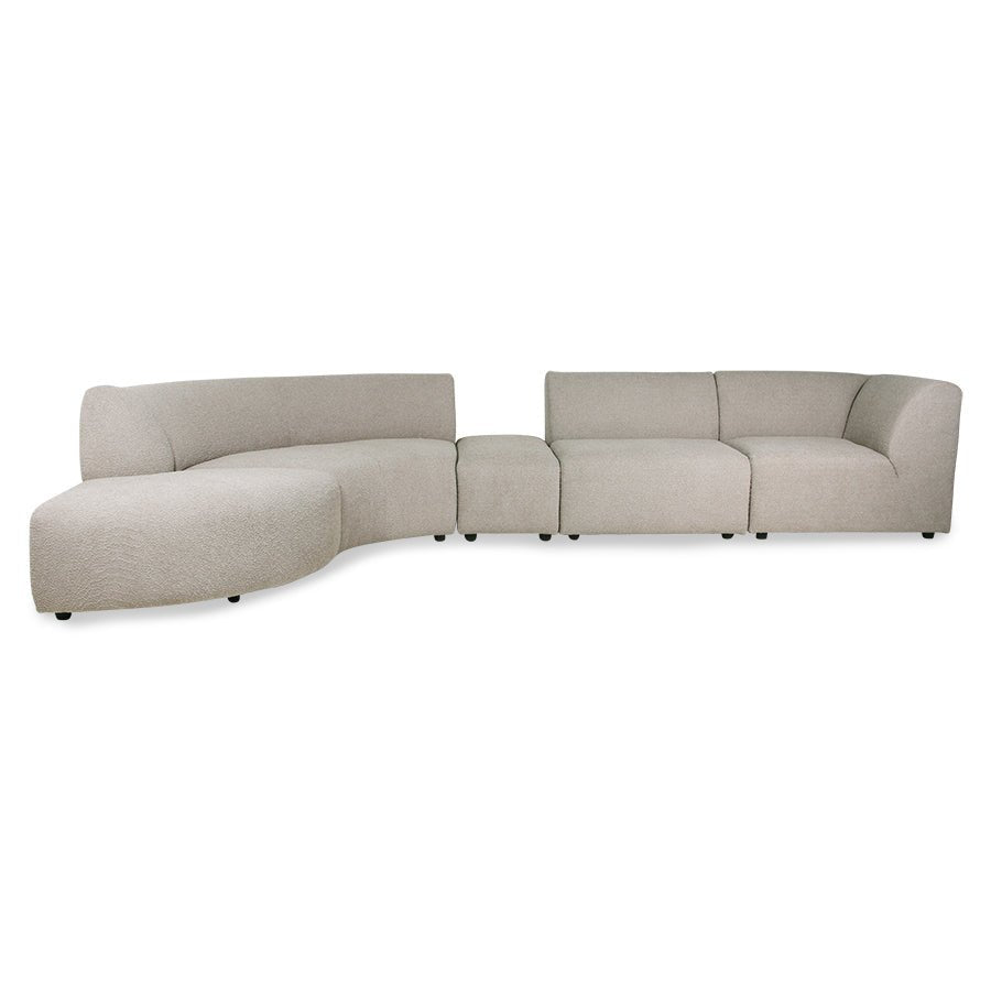 Jax couch: set 5 elements - sneak | light grey - Urban Nest