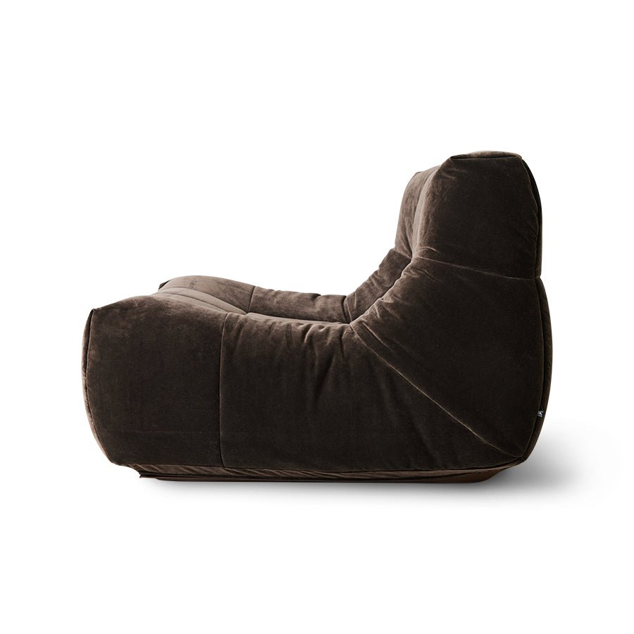 Lazy lounge chair - royal velvet espresso - Urban Nest