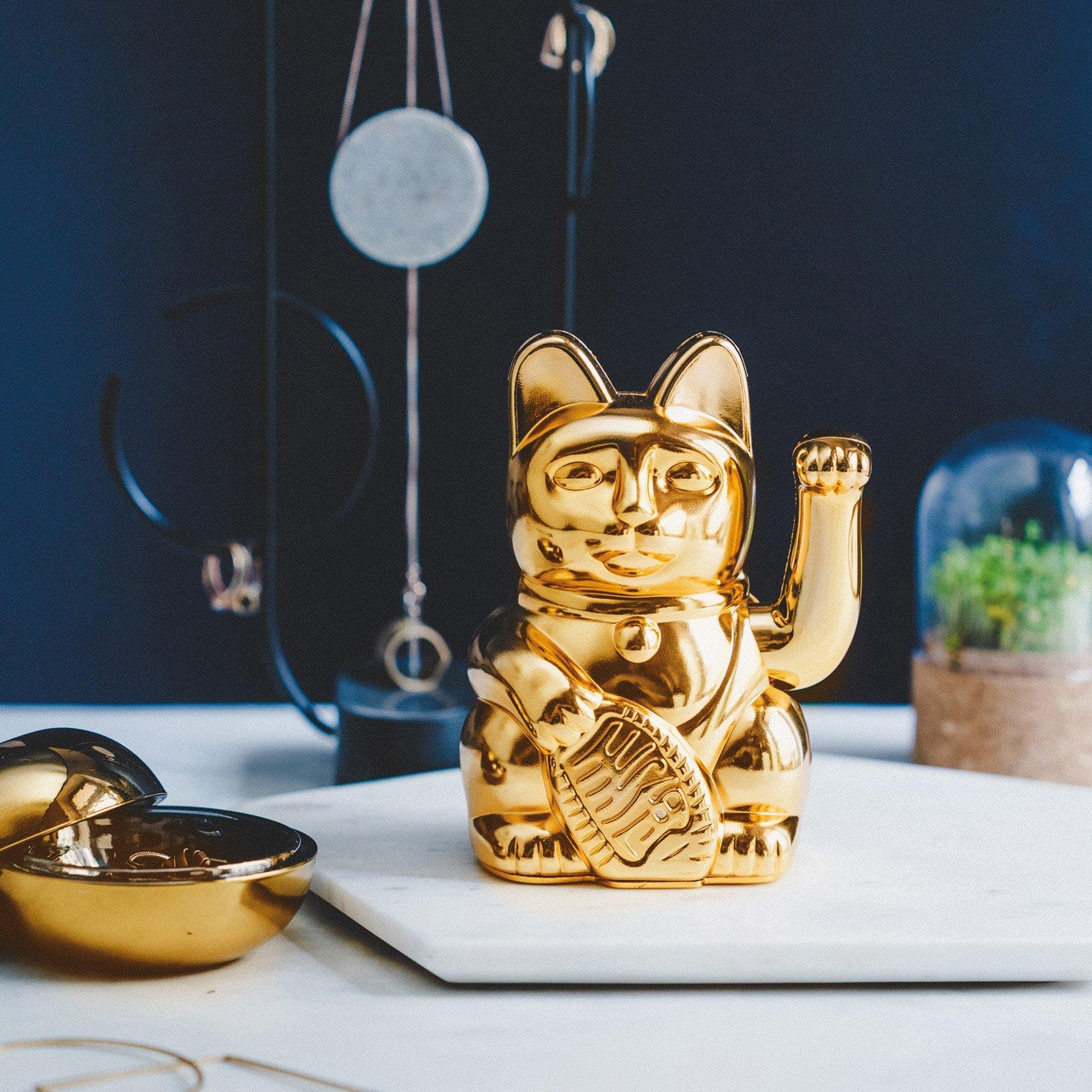 Lucky cat - glossy gold - Urban Nest