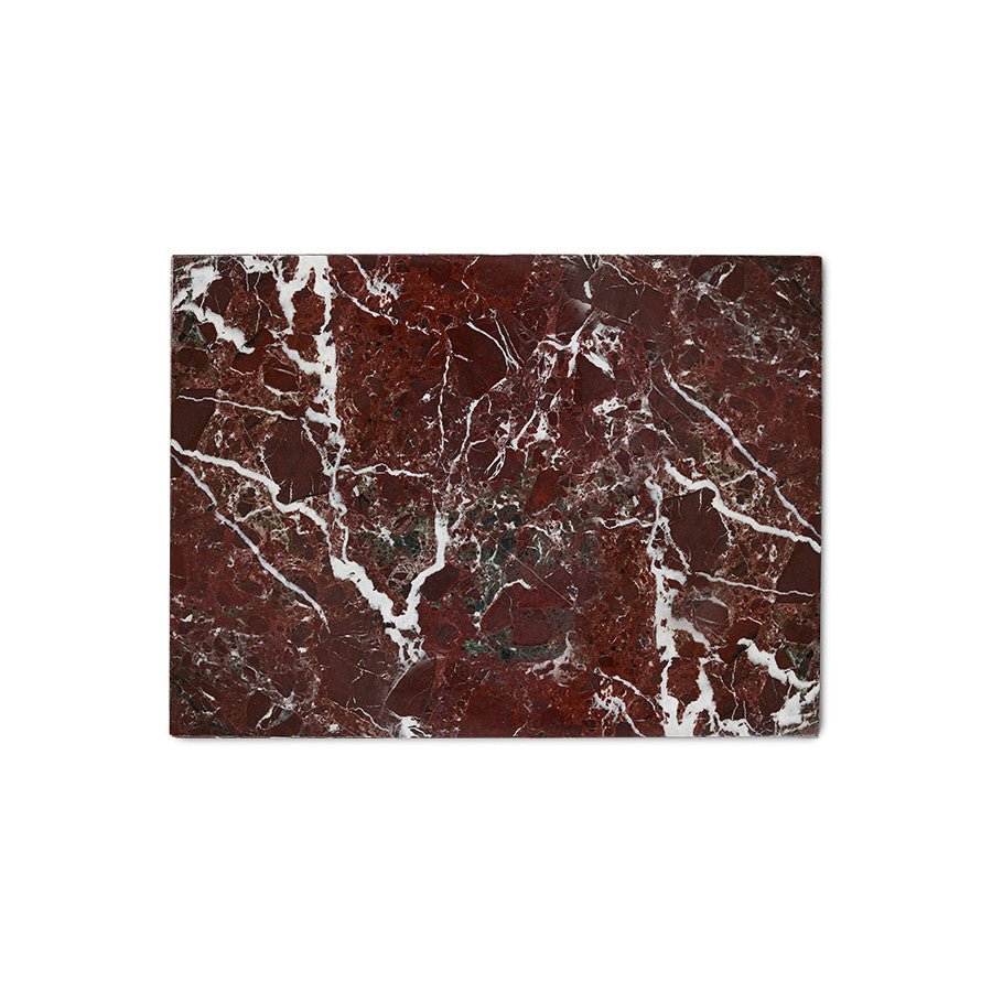 Marble cutting board, burgundy polished - Urban Nest