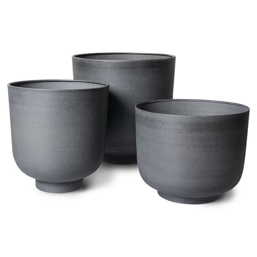 Metal planter - Charcoal L (large) - Urban Nest