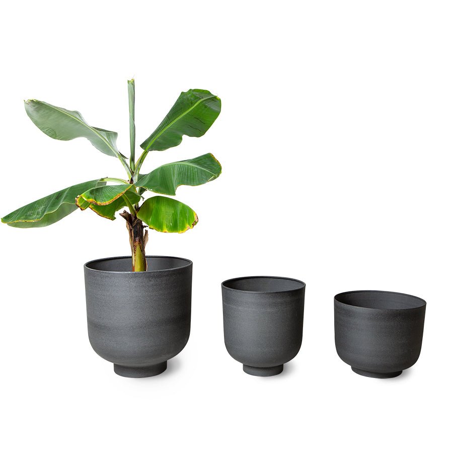 Metal planter - Charcoal L (large) - Urban Nest