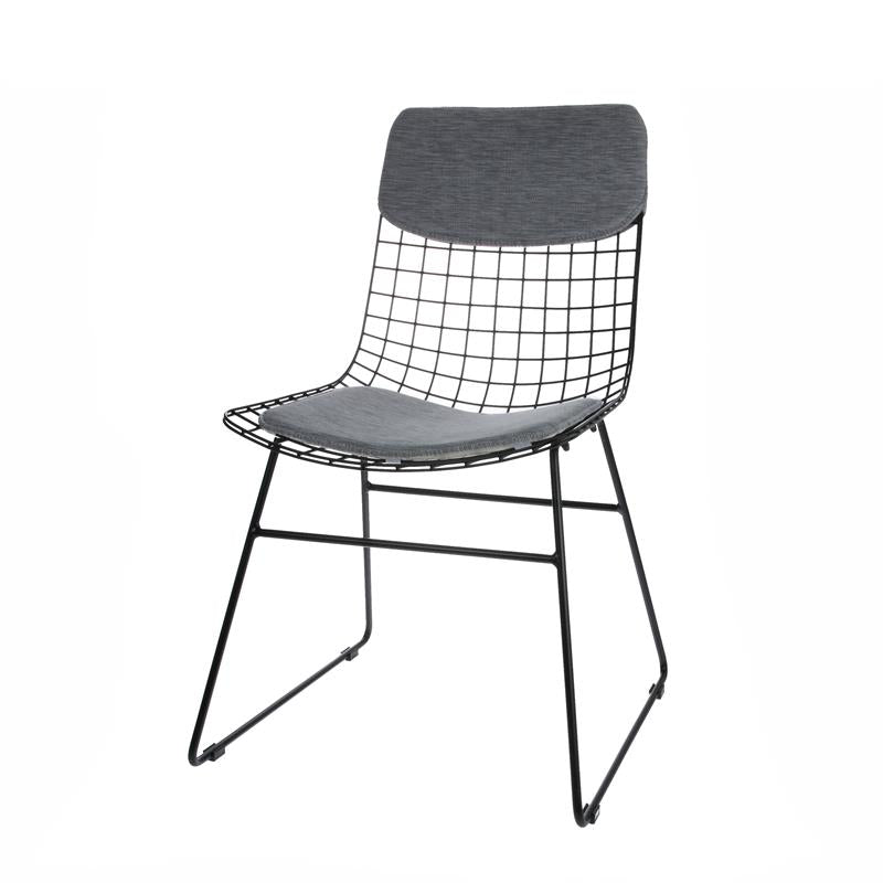 Metal wire dining chair - white - Urban Nest