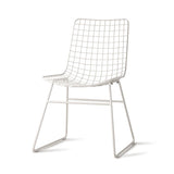 Metal wire dining chair - white - Urban Nest