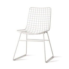 Metal wire dining chair - white - Urban Nest
