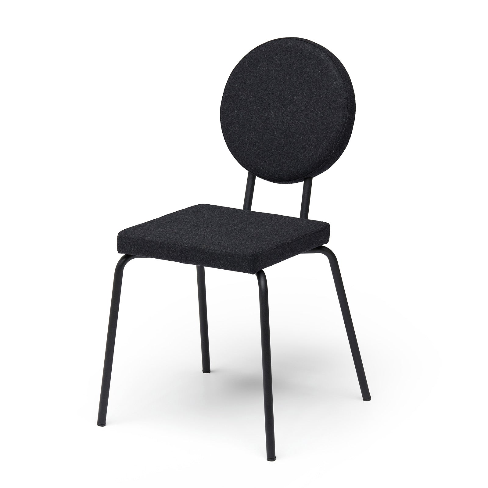 Option chair - black | square seat | round backrest - Urban Nest