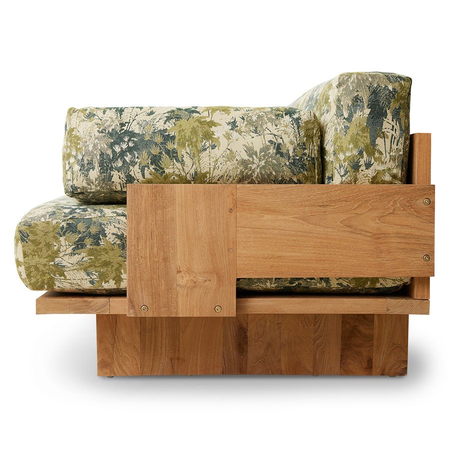 Outdoor sofa - teak botanical - Urban Nest