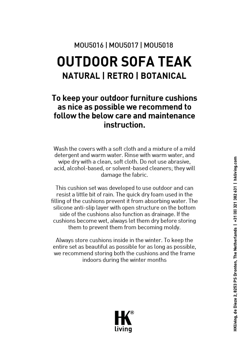 Outdoor sofa - teak natural - Urban Nest