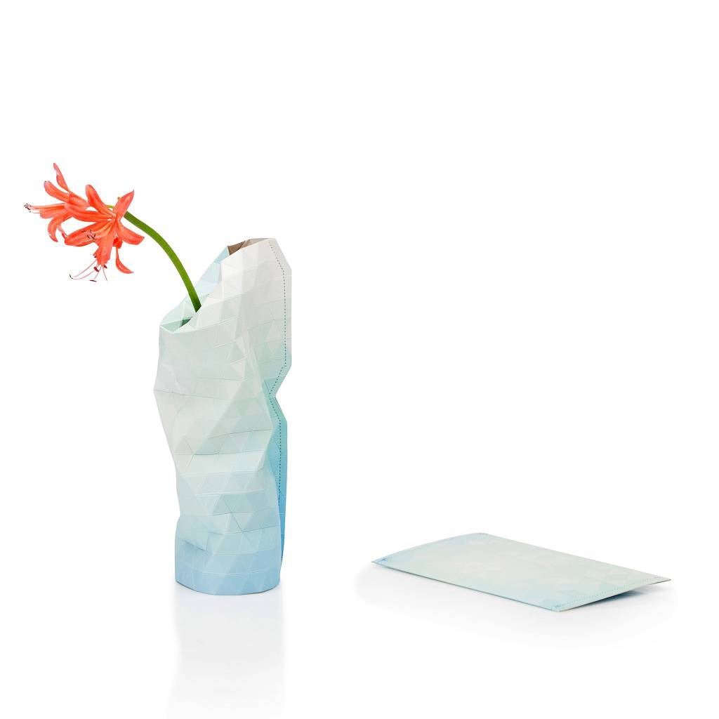 Paper vase cover - blue tones | small - Urban Nest