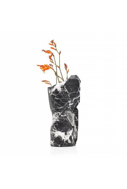 Paper vase cover - marble black - Urban Nest
