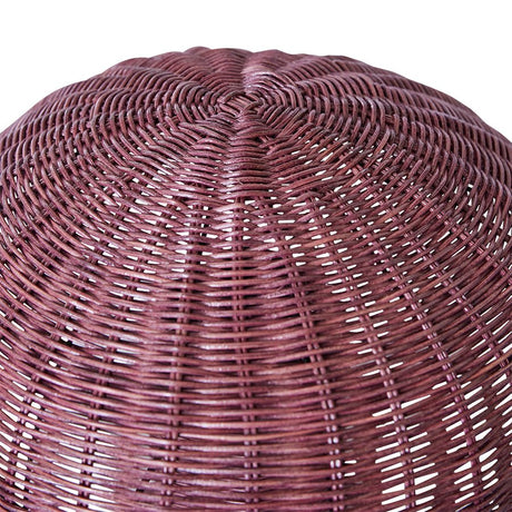 Rattan table lamp - burgundy - Urban Nest