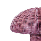 Rattan table lamp - burgundy - Urban Nest