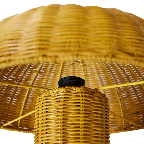 Rattan table lamp - mustard - Urban Nest