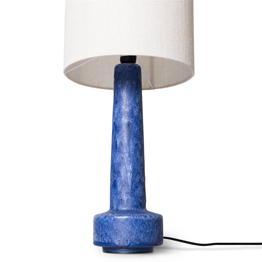 Retro stoneware lamp base - blue - Urban Nest