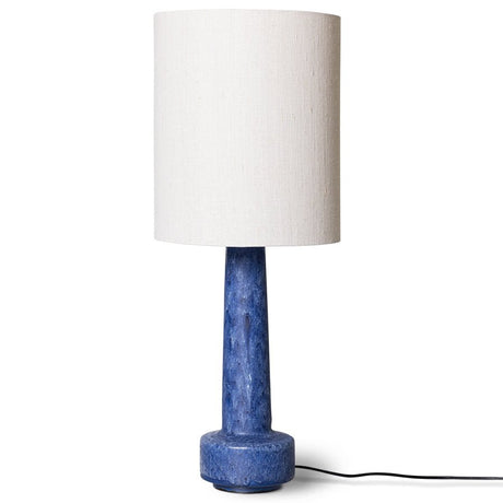 Retro stoneware lamp base - blue - Urban Nest