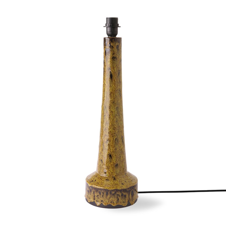 Retro stoneware lamp base - mustard - Urban Nest