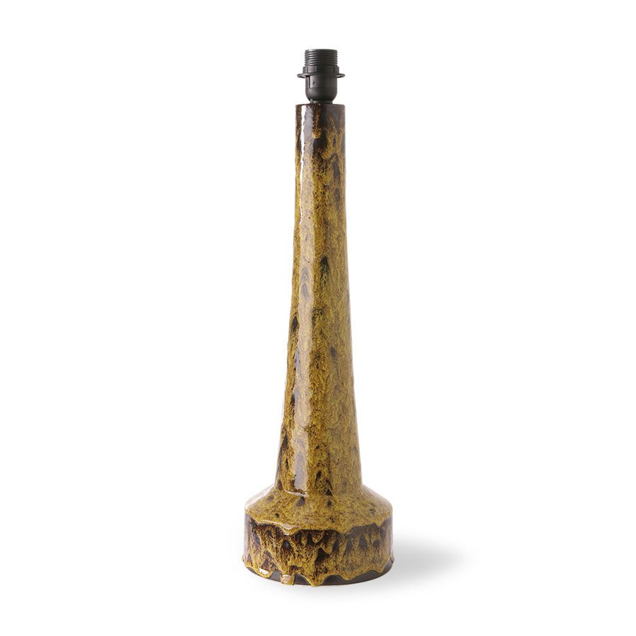 Retro stoneware lamp base - mustard - Urban Nest