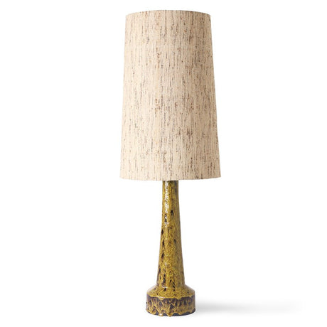 Retro stoneware lamp base - mustard - Urban Nest