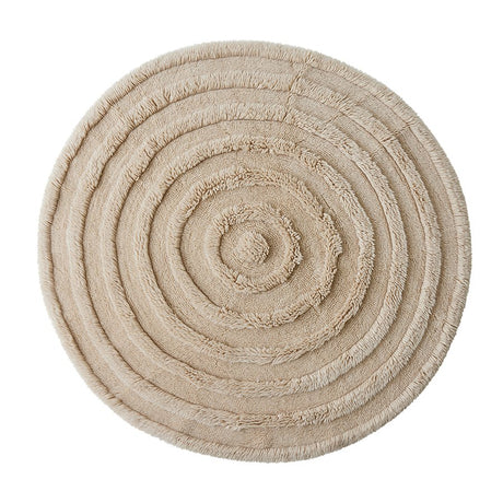 Round woolen rug - cream - Urban Nest
