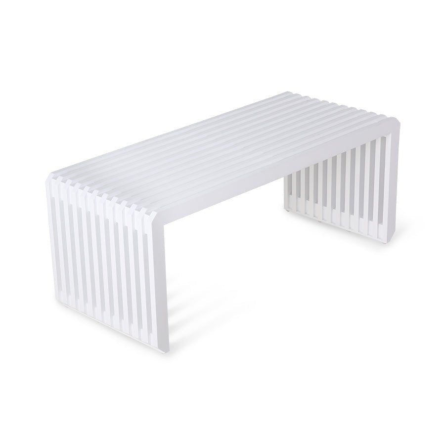 Slatted bench/element - white - Urban Nest