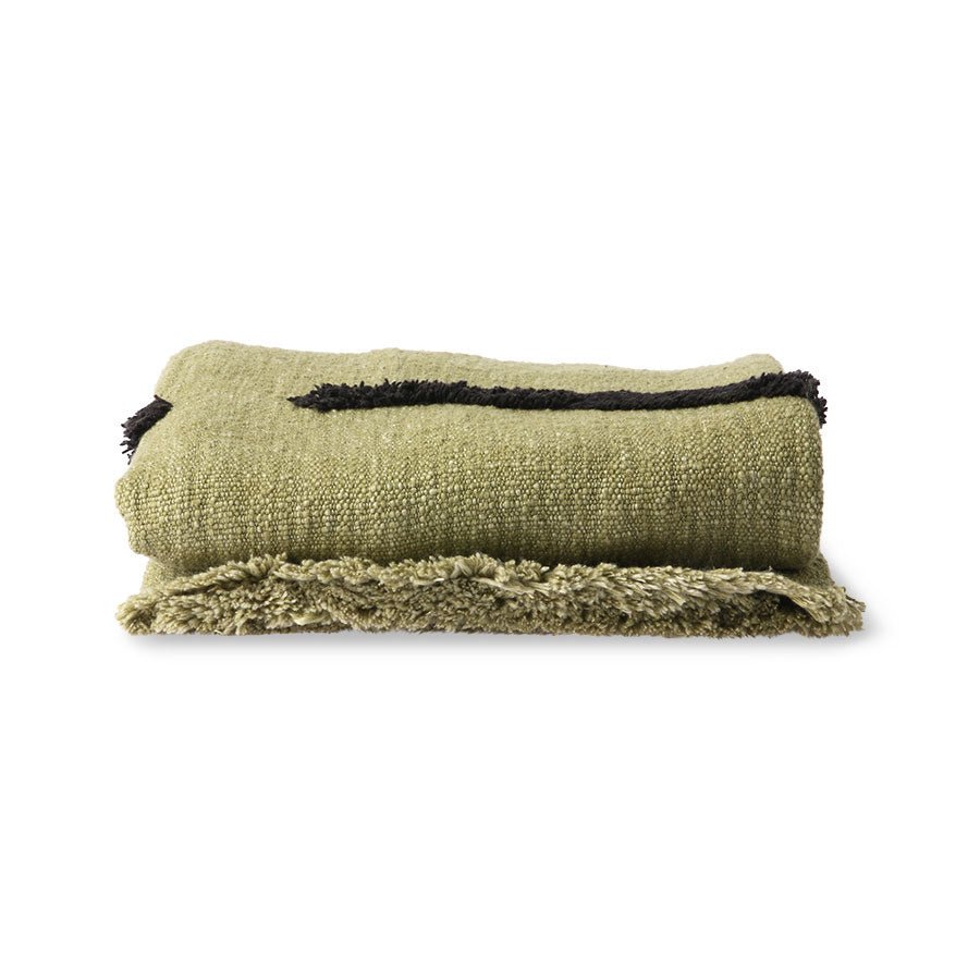 Soft woven throw - pistachio - Urban Nest