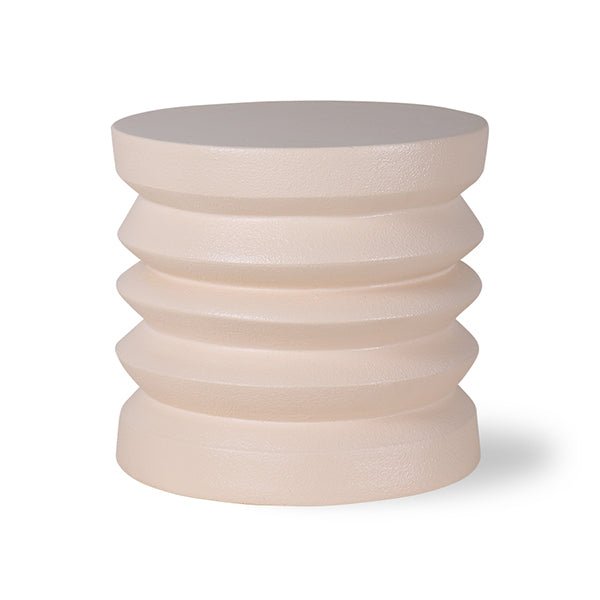 Stoneware side table - cream - Urban Nest