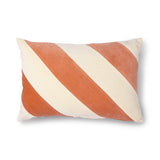 Striped Cushion Velvet Peach/Cream - Urban Nest