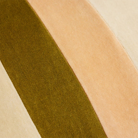 Striped velvet cushion - Fields - Urban Nest