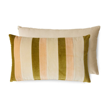 Striped velvet cushion - Fields - Urban Nest