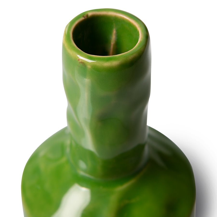 The Emeralds: ceramic candle holder S - lime green - Urban Nest