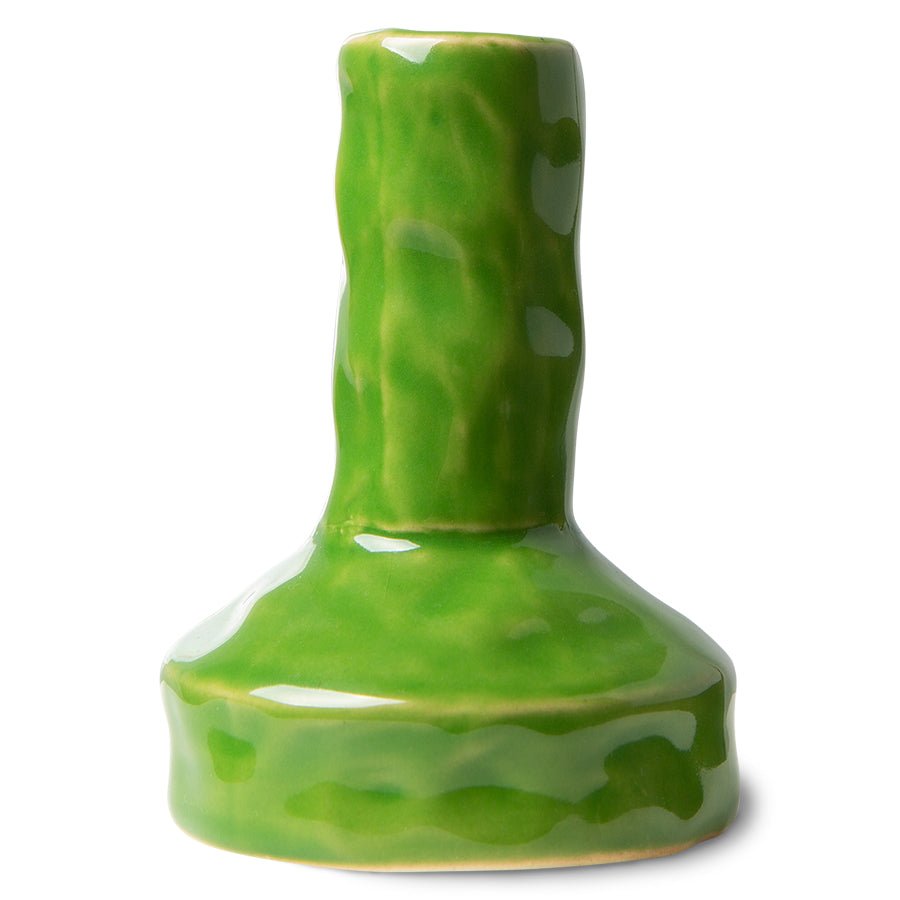 The Emeralds: ceramic candle holder S - lime green - Urban Nest