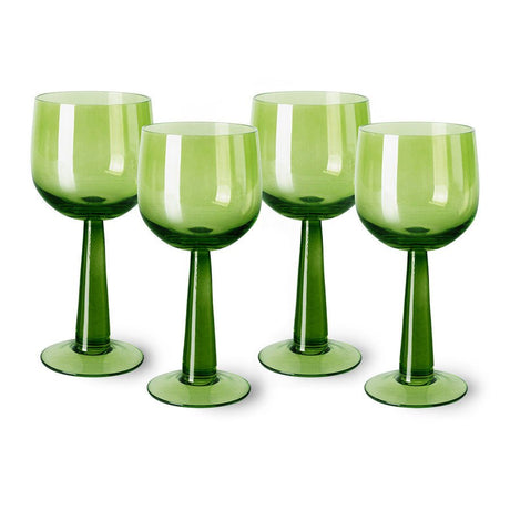 the emeralds: wine glass tall, lime green (set of 4) - Urban Nest