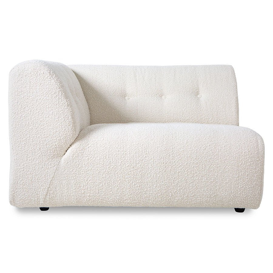 Vint couch: element left 1,5-seat - boucle cream - Urban Nest