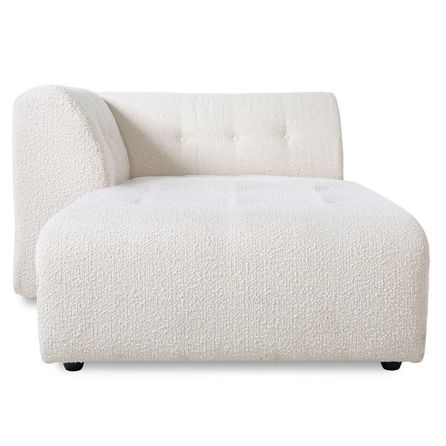 Vint couch: element left divan - boucle cream - Urban Nest