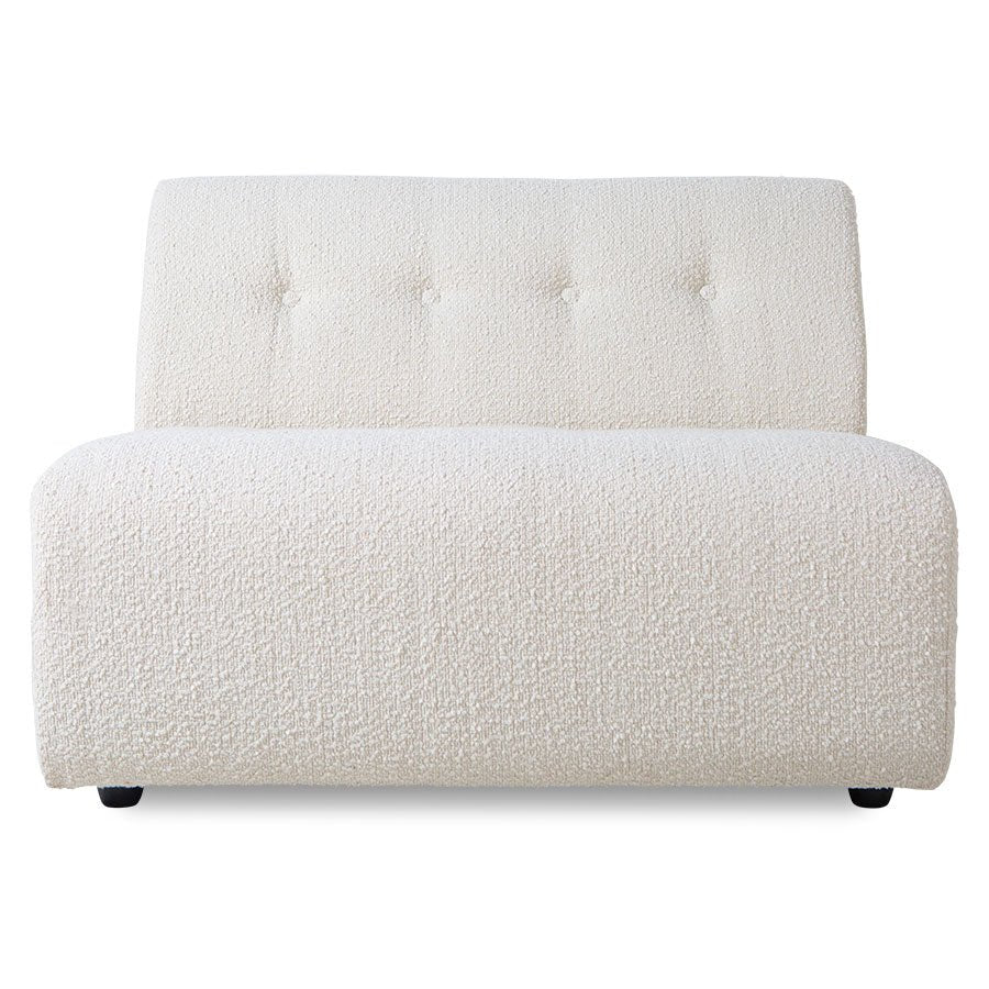 Vint couch: element middle 1,5-seat - boucle, cream - Urban Nest